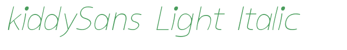 kiddySans Light Italic
